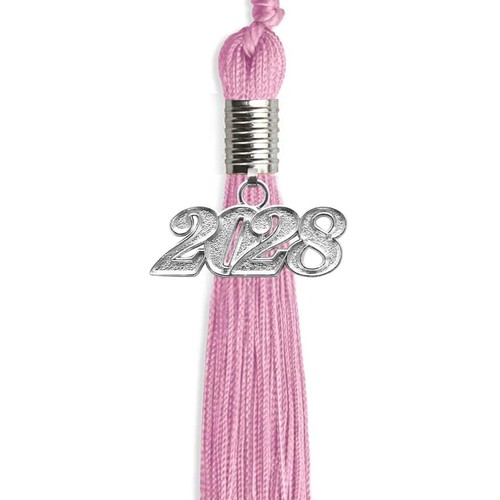 Borla rosa graduación Endea con gota de fecha plateada - Imagen 10 de 21
