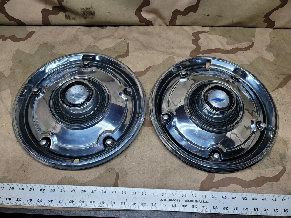 Chevrolet 1973-1975 OEM cromo media tonelada camión tapacubos GM 73 74 75 C10 OEM 1/2 Foto 2 de 4