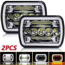 2pcs 5x7 7x6 Led High Low Beam Headlights For Ford E-150 E-250 E-350 Econoline