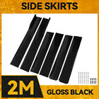 <!--F#f_0-->2M Universal Black Car Side Skirts Rocker Splitter Extension Panel Protector Lip<!--F/-->