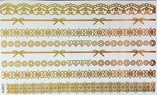 Temporary Tattoo Flash Gold 8 Pieces Bracelet Necklace Foot New K1