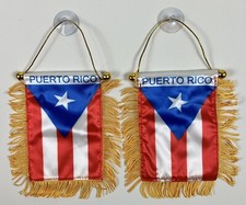 Puerto Rico Flag Mini Banner 2 Pieces.