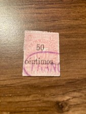 Dominican Republic 1883  50c on 10c rose Used