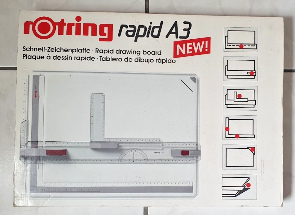 rotring Schnell-Zeichenplatte rapid DIN A3 Art. R 522 403 2 ■Rapid drawing board