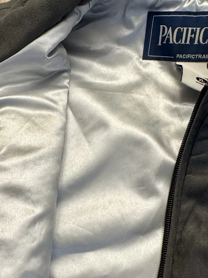 Pacific Trail Western Wonder Ladies XL Zip Up Outdoor Vest NWT Gray Poly Silky L - Image 3 of 4