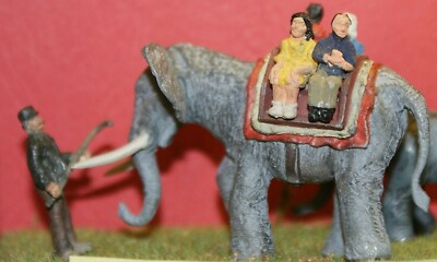Circus Elephant Ride Keeper Z01 UNBEMALT OO Scale Langley Modellbausatz 1/76 Metall
