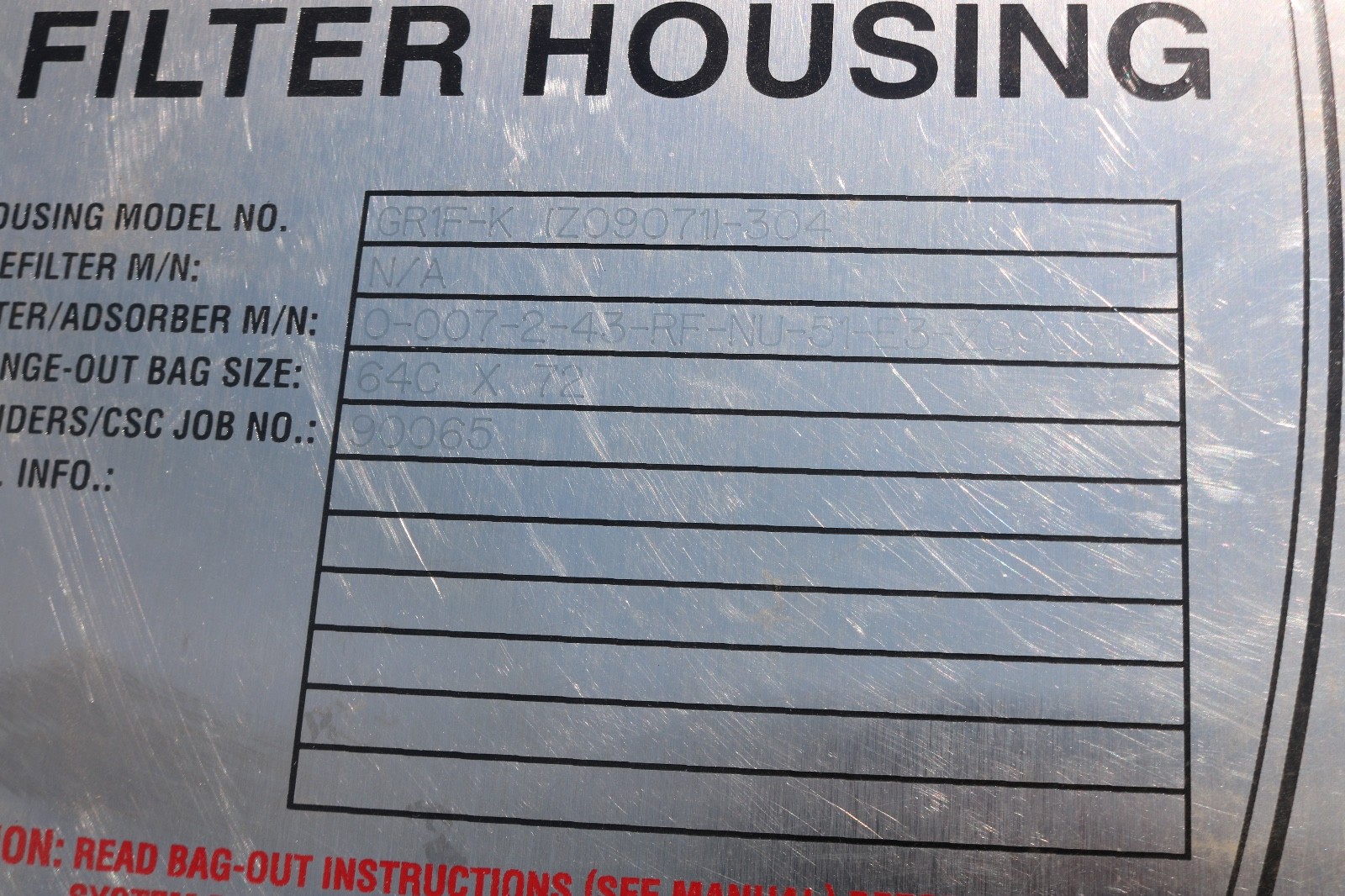 NEW FLANDERS BAGIN BAG OUT FILTER HOUSING STAINLESS STEEL G11FK (209071304) eBay