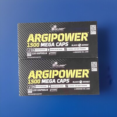 (78,19 /kg)Olimp ARGIPOWER 1500 Mega L-Arginin  HCI, 2 Pack je  120 Kapseln