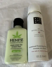 Rituals Cherry Blossom Foaming Shower Gel 1.6 Oz. & Hempz Pear Lotion 2.25 Oz.