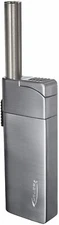 Vector Optimus Soft Flame Pocket Pipe Lighter w/ Extension, Chrome Satin - 8279
