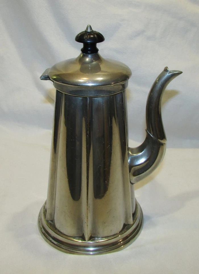 CHOCOLATIERE STYLE NAPOLEON III GERHARDI METAL ARGENTE 19ème / antique tea pot - Photo 4/4
