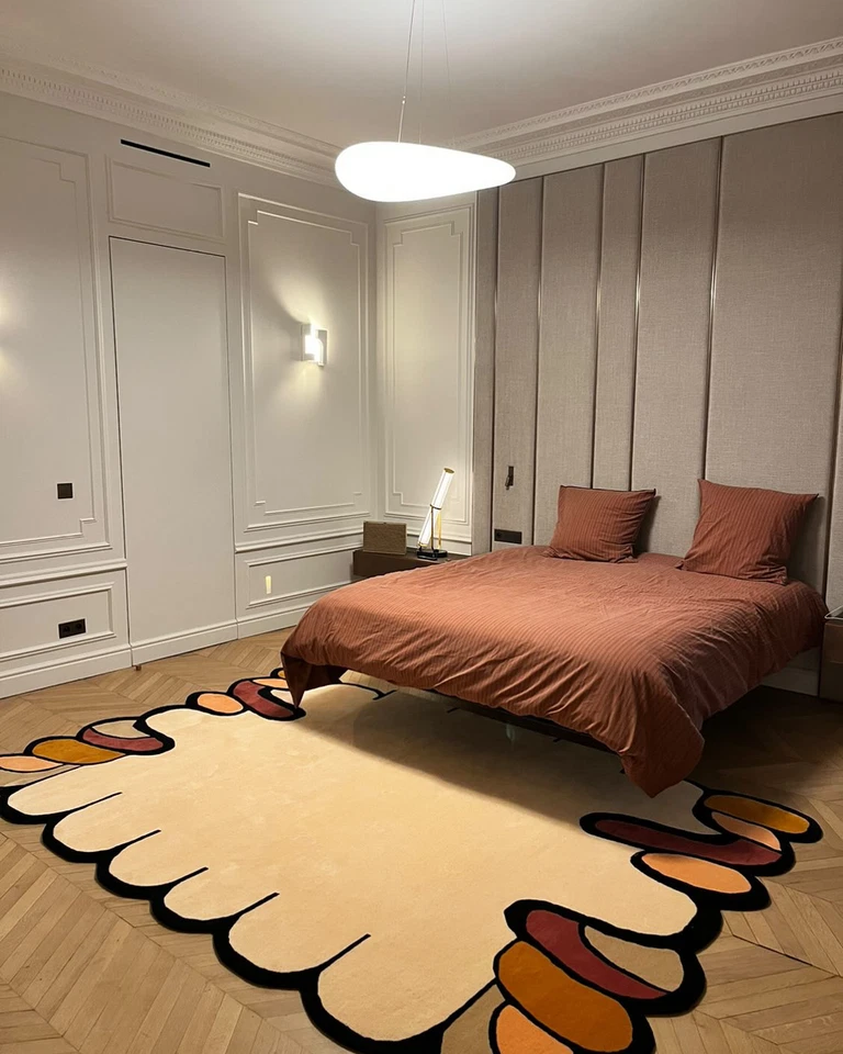 Alfombras únicas Infinity Stone irregulares 100 % lana área 8x10 9x12 para habitación. Foto 4 de 4