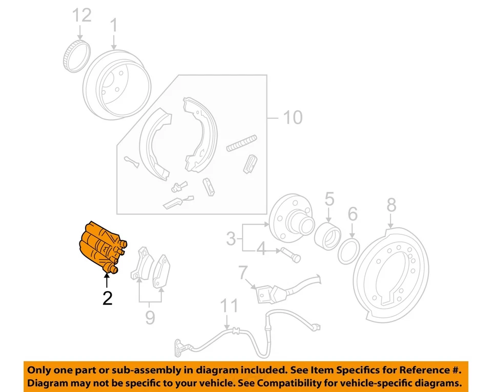 Pinza de freno trasera izquierda OEM 2006 2007 2008 2009 2010 Ford Explorer Sport Trac Foto 3 de 4