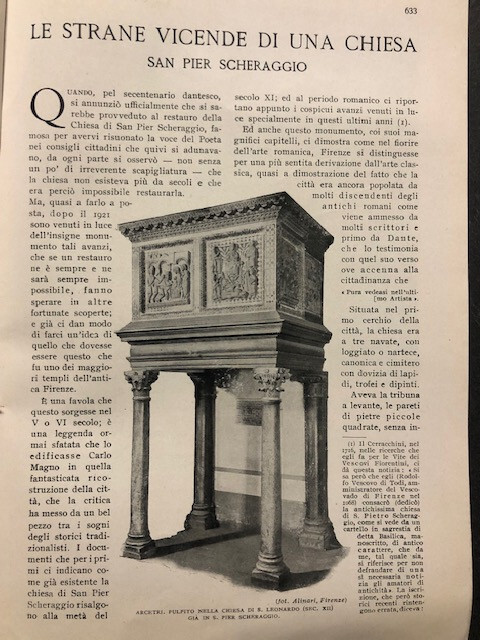 Vintage 1924 San Pier Scheraggio 6-page article with 10 photos