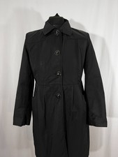Womens Gallery Raincoat Overcoat Black Small M