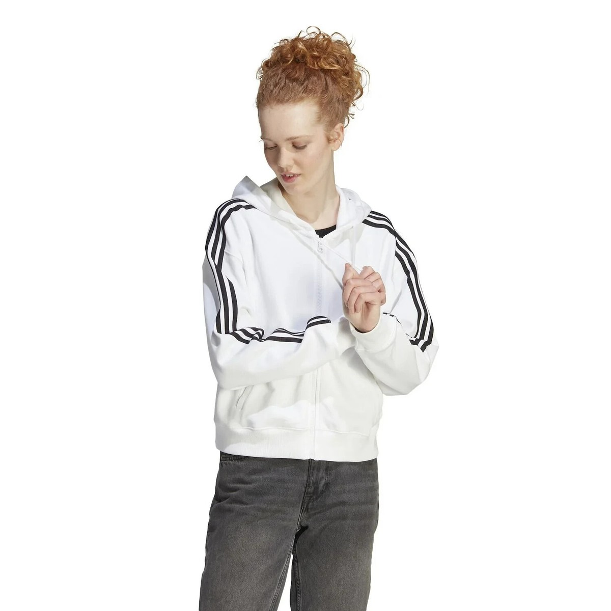 Women's adidas Essentials 3-Stripes French Terry Zip-Up