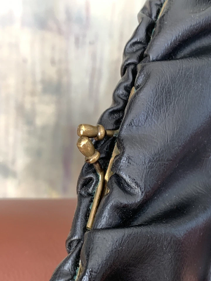 Bolso de mano vintage para mujer de cuero sintético URSS años 50 Foto 4 de 4