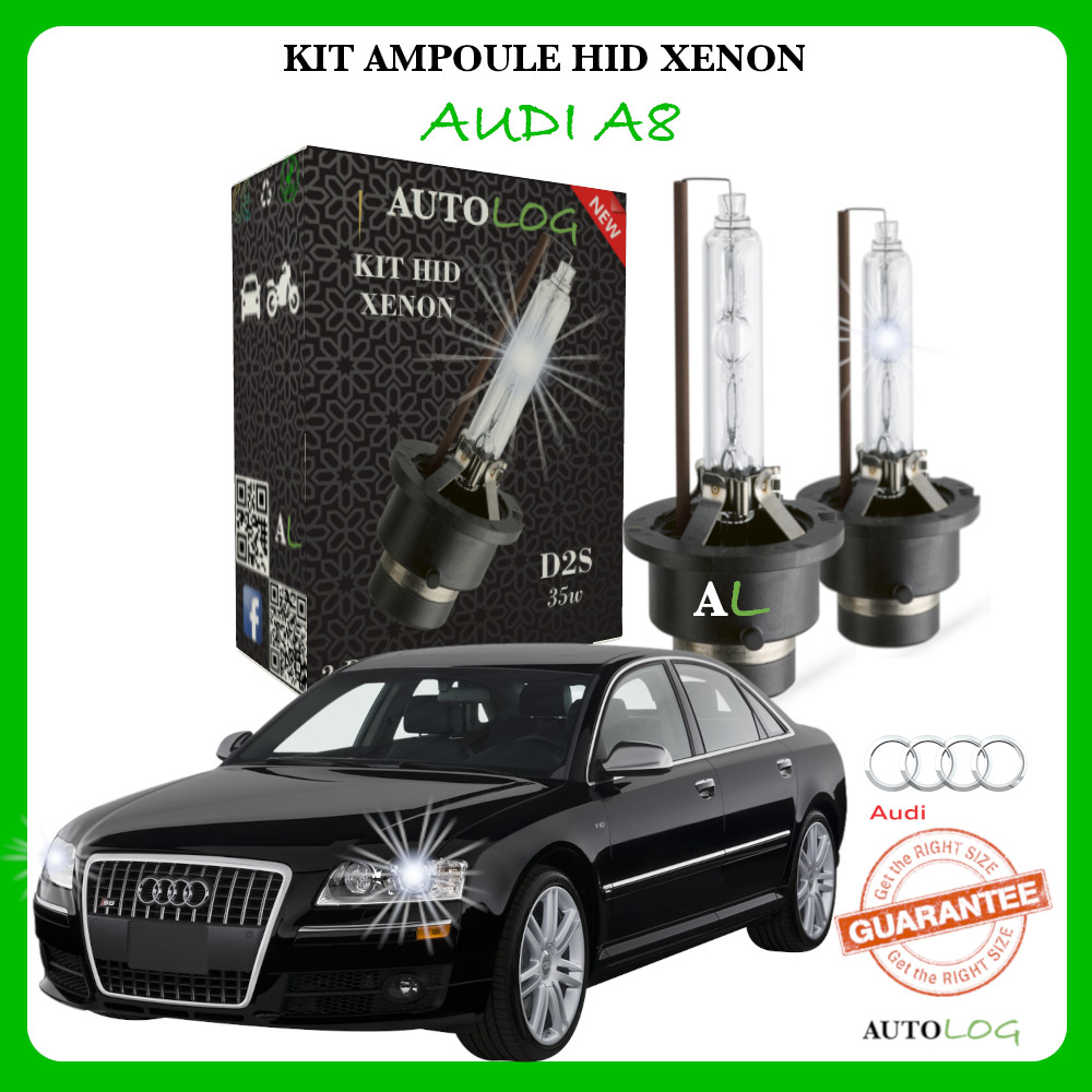 Ampoule xénon HID Audi A8 blanc pur 6000K 35W pour phare avant et éclairage auto
