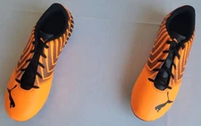 Kids Size 4.5 Orange Black Puma Tacto II FG/AG Soccer Cleats 106704-01