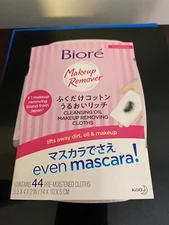 BRAND NEW Bioré J-BEAUTY JAPANESE OIL Makeup Removing Cloths ~ 44 count ~