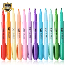 Pastel Highlighters Assorted Colors Fast Dry Set Bible Marker, School 12 Pack