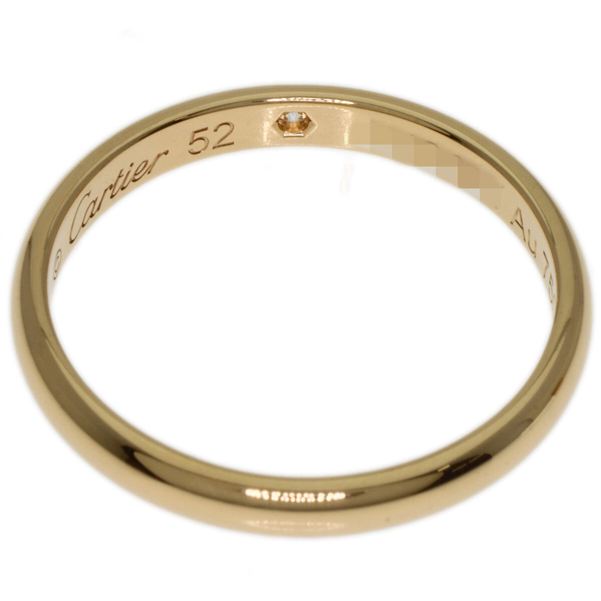 カルティエ　リング　K18 ダイヤモンド1P イエローゴールド　49 CARTIER Ring Wedding 1P Diamond #49 K18 Yellow Gold | eBay
