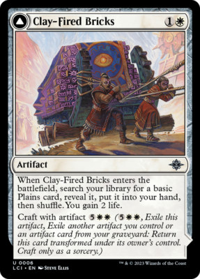x4 Clay-Fired Bricks // Cosmium Kiln LCI MTG 6 UNCOMMON M/NM 4x