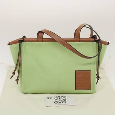 LOEWE Tote Bag Cushion tote small anagram canvas/leather green green W – JP- BRANDS.com