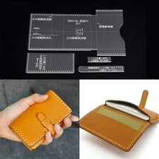 Acrylic Leathercraft Template Pattern For Business Card Holder Bag Handmade DIY