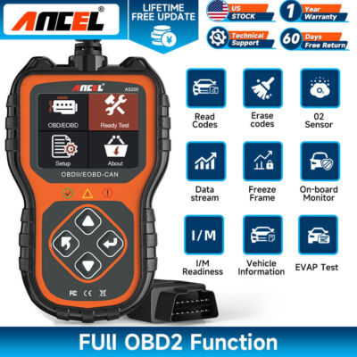 Ancel AS200 Automotive OBD2 Diagnostic Scanner Code Reader Check Engine Fault