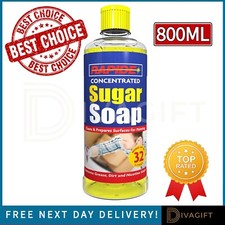 CONCENTRATED SUGAR SOAP 800ML REMOVES GREASE DIRT NICOTINE SURFACE PAINTING NEW