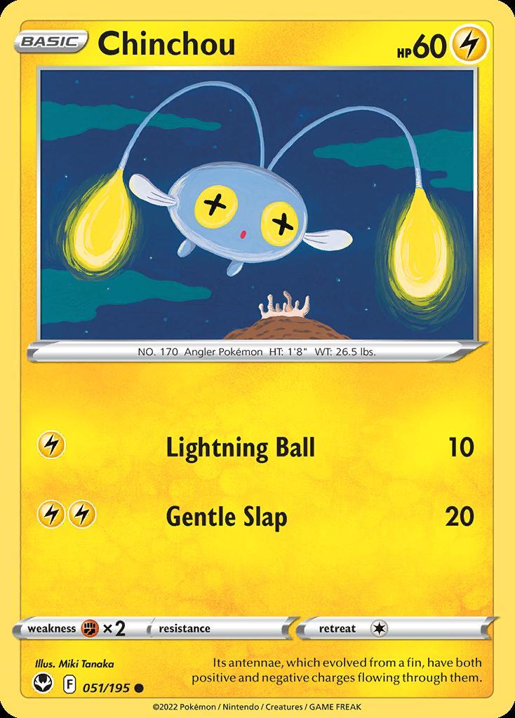 Pokemon Chinchou (51/215) Silver Tempest LP