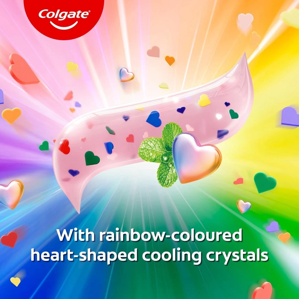 Colgate MaxFresh Rainbow Fresh Gel Toothpaste with Heart Shaped Cooling Crystal - Image 3 of 4