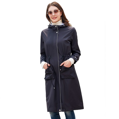 Women's Waterproof Raincoat Long Outdoor Wind Rain Forest Jacket Coats Size 8-22 - Picture 5 of 29