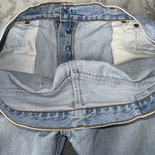 VTG LEVIS 501 JEANS 36x28 Y2K DENIM DISTRESSED GRUNGE FADED THRASHED - Imagen 10 de 13