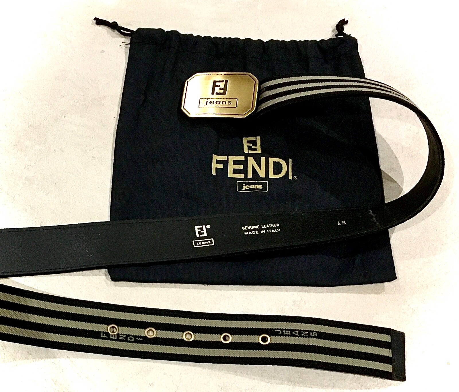 Authentic, Pristine, "FENDI", Iconic pattern Belt… - image 1