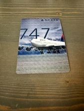 2016 Delta Air Lines BOEING 747  Aircraft Pilot Trading Collector Card #42 RARE