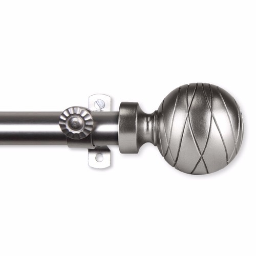 Ferro 3/4” Adjustable Window Drapery Curtain Rod 18"-170" (5 sizes, 4 colors) - Picture 7 of 9