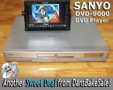 Sanyo DVD-9000 DVD Player with Progressive Scan - Tested, Works Great 