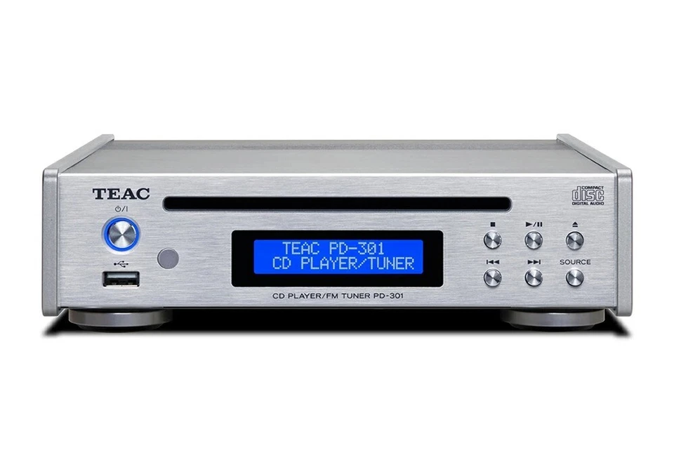 TEAC PD-301-X/S CD Player Wide FM Tuner USB AC100V silver Compact Audio PD-301 - Image 2 of 4