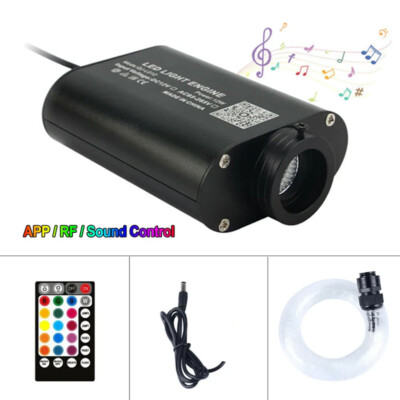 Car DC12V Twinkle APP 12W RGBW LED Fiber Optic Cable Star Starry Sky Light Kit