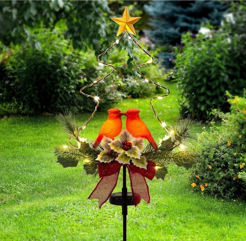 Set Of 6 Solar Christmas Decorations Outdoor LED Lights - Picture 5 of 5