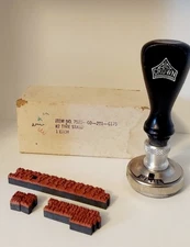 Vintage Superior Crown Solid Rubber Dates Stamp Set 