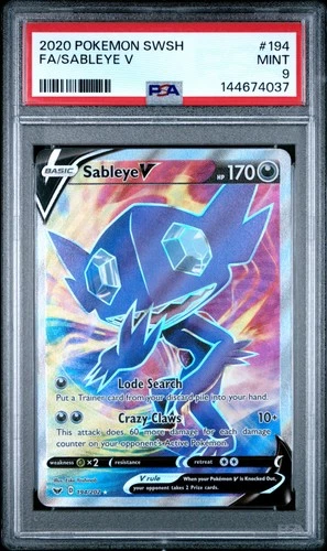 Sableye V - Pokemon Sword & Shield #194 PSA 9.0