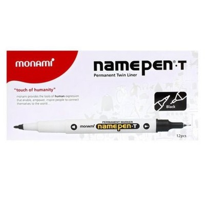 Monami Brand Shop Monami Name Pen T Twin Type Black 12 Pieces