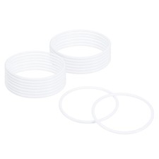 15Pcs Dream Catcher Rings, 5.7" Plastic Macrame Wreath Floral Round Hoop, White