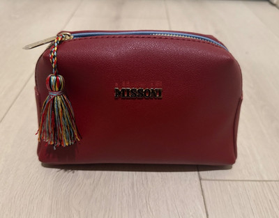 NEW condition  Missoni Red Toiletry Makeup Bag Pouch (Missing Tassel Accent)