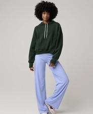 OFFLINE by Aerie Womens S Cloud Fleece Media Hoodie Green Oversized Athleisure
