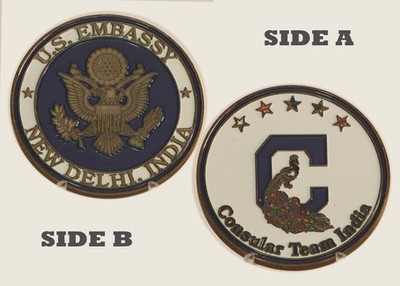 US Embassy New Delhi India Consular Team Challenge Coin  1#14