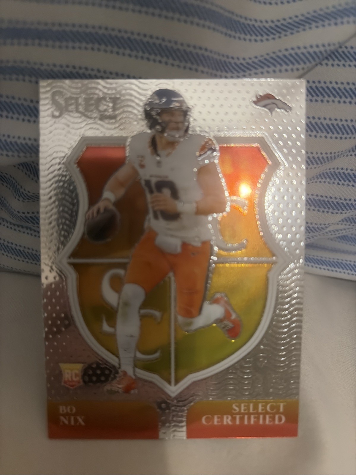 2024 Panini Select - Select Certified Rookies Bo Nix #4 Silver Prizm (RC)